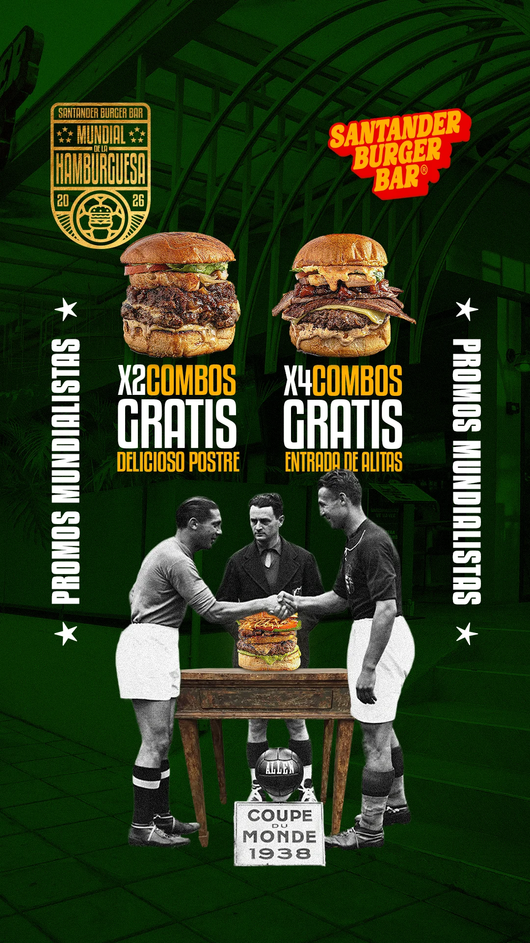 Aprovecha las promos mundialistas Santander Burger Bar